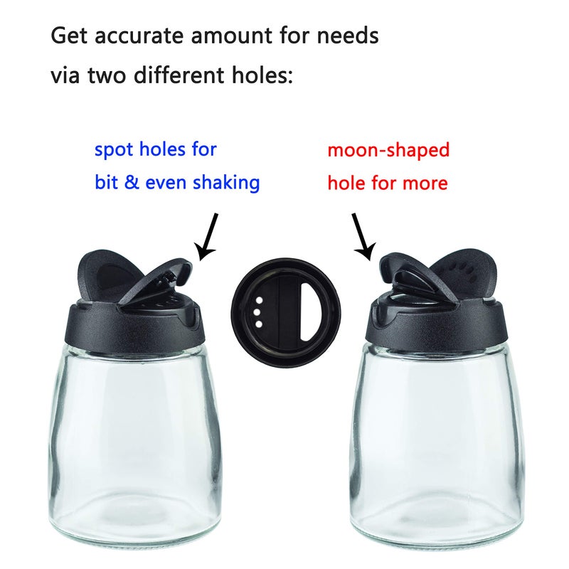 MILEKE Salt and Pepper Shakers, Moisture-Proof Condiment holders 150ML, 2/pack - Image 4